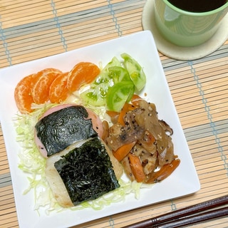 オリショーお海苔で朝餅プレート